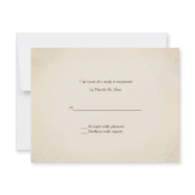 素朴な国の西部の結婚式の応答カード