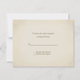 素朴な国の西部の結婚式の応答カード 出欠カード