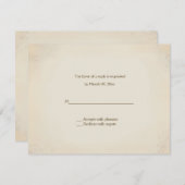 素朴な国の西部の結婚式の応答カード 出欠カード (正面/裏面)