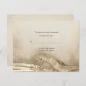 素朴な国の西部の結婚式の応答カード 出欠カード (正面/裏面)