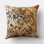 素朴な国の西部の長角牛牛毛皮のプリント クッション (裏面)