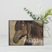 素朴な国の西部の馬の結婚式招待状 招待状 (スタンド正面)