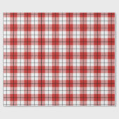 素朴な国の赤く白く及び黒いフランネルパターン ラッピングペーパー (フラット)