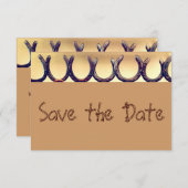 素朴な国の蹄鉄の保存日付カード セーブザデート (正面/裏面)