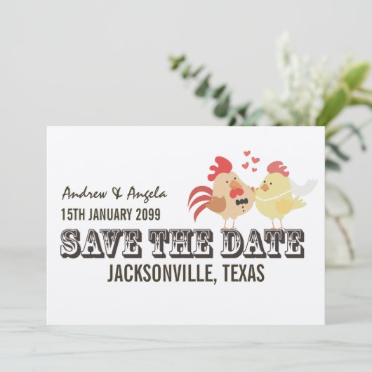 素朴な国の農場の結婚式の保存日付 セーブザデート (スタンド正面)