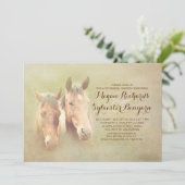 素朴な国の馬のカップルのリハーサルの夕食 招待状 (スタンド正面)