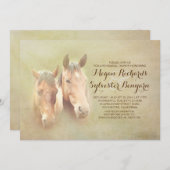 素朴な国の馬のカップルのリハーサルの夕食 招待状 (正面/裏面)