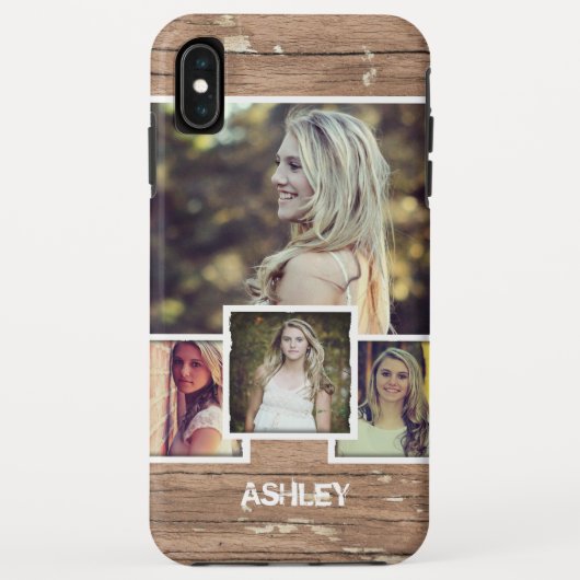 素朴な国スタイルの額縁の写真のコラージュ Case-Mate iPhoneケース (裏面)