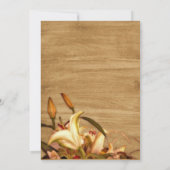 素朴な国ユリの水彩画の結婚式招待状 招待状 (裏面)