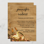 素朴な国ユリの水彩画の結婚式招待状 招待状 (正面/裏面)