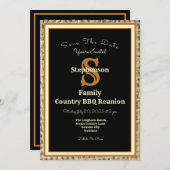 素朴な国BBQの懇親会 招待状 (正面/裏面)