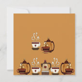 素朴な土鍋の午後の紅茶パーティー　結婚前祝い 招待状 (裏面)
