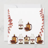 素朴な土鍋を使ったアフタヌーンティーパーティー・ブライダルシャワー 招待状 (裏面)