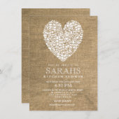 素朴な在庫台所ブライダルシャワーのパーティー 招待状 (正面/裏面)