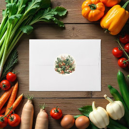 素朴な地元産の農家市場ベイビーシャワーのラッピング ラウンドシール