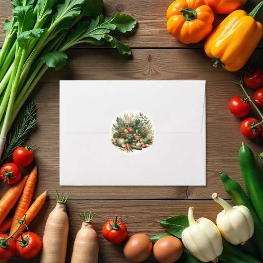 素朴な地元産の農家市場ベイビーシャワーのラッピング ラウンドシール