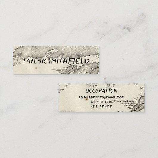 素朴な地図 スキニー名刺 (正面/裏面)