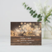 素朴な地方のボケ光セーブデートポストカード 案内ポストカード (スタンド正面)