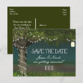 素朴な地方の木とライトの保存日ポストカード 案内ポストカード (正面/裏面)