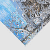 素朴な地方の木製小屋と冬の雪景色 薄葉紙 (詳細)