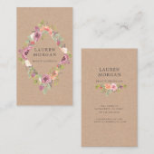 素朴な夏のフローラクラフトの名刺 名刺 (正面/裏面)