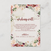 素朴な夏の花の結婚式の願い井戸   エンクロージャーカード (正面)