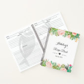 素朴な多肉植物と砂漠のサボテン花の料理本 ノートブック (内部)