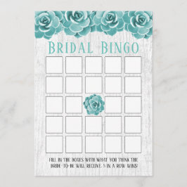 素朴な多肉植物 花の ブライダルシャワー ビンゴ