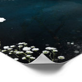 素朴な夜の木のライト 星空のウェディング ポスター (角)