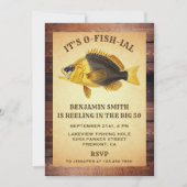 素朴な大人向けフィッシングバースデーパーティー招待状 招待状 (正面)