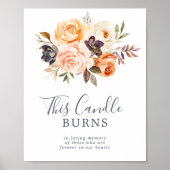 素朴な大地のキャンドル メモリアル サイン (正面)