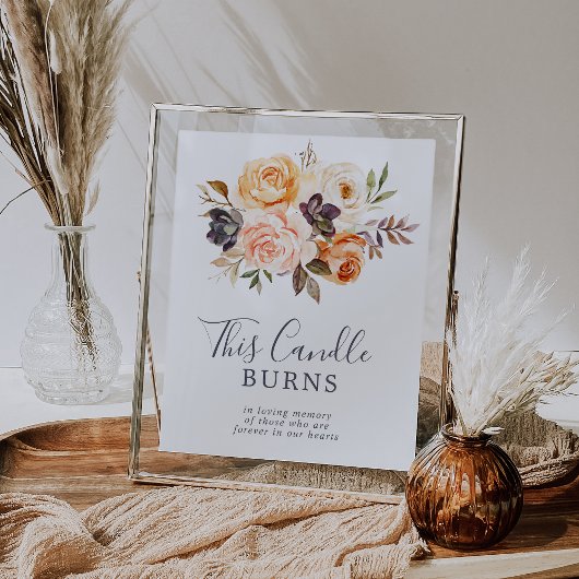 素朴な大地のキャンドル メモリアル サイン