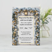 素朴な大晦日パーティーの招待状 招待状 (スタンド正面)