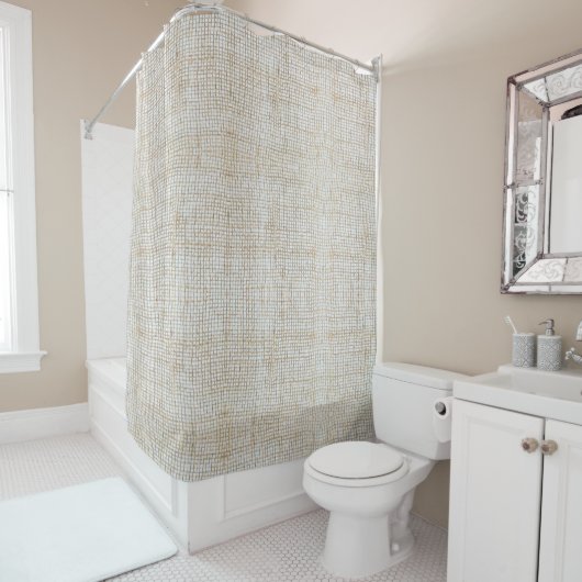 素朴な天然ジュートバーラップ シャワーカーテン (インサイチュ)