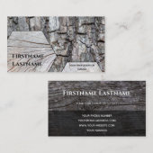 素朴な天然木オーガニック六角 名刺 (正面/裏面)