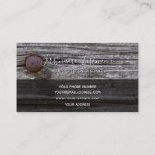 素朴な天然木モノグラムオーガニックブシン100% 名刺 (裏面)