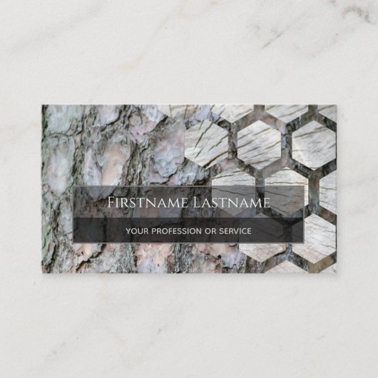 素朴な天然木造オーガニック長方形バス 名刺 (正面)