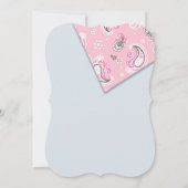 素朴な女性のカーボーイの西部の揺り木馬のベビーシャワー 招待状 (裏面)