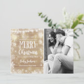 素朴な妊娠の発表のクリスマスの写真カード 案内状 (スタンド正面)