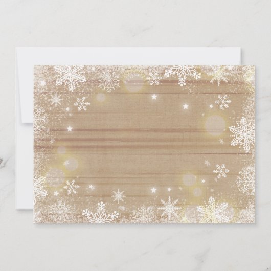 素朴な妊娠の発表のクリスマスの写真カード 案内状 (裏面)