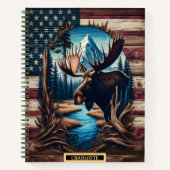 素朴な威厳のある森の枠を通して見つめる ノートブック (正面)