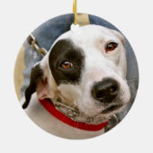 素朴な季節の挨拶のヴィンテージのクリスマスのシカ セラミックオーナメント (裏面)