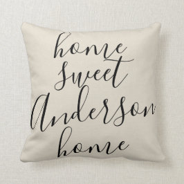 素朴な家の甘い家の姓のカスタム クッション