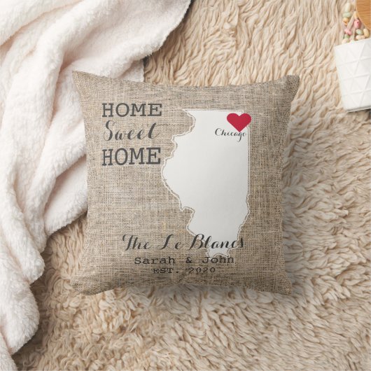 素朴な家の甘い家|シカゴイリノイ クッション (ブランケット)