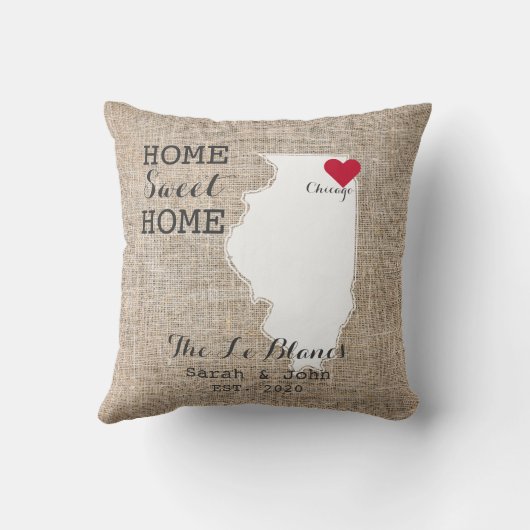 素朴な家の甘い家|シカゴイリノイ クッション (裏面)