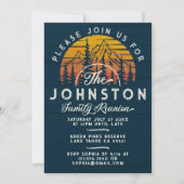 素朴な家族の再会 ヴィンテージ レトロ 夕焼けの木 招待状 (正面)