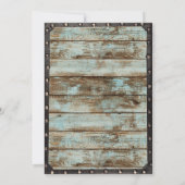 素朴な家族再会のための納屋の木の家族ツリー 招待状 (裏面)