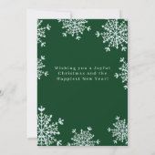 素朴な家族写真 メリークリスマス一緒に 緑 シーズンカード (裏面)