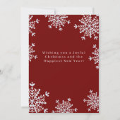 素朴な家族写真 メリークリスマス 一緒に 赤 シーズンカード (裏面)