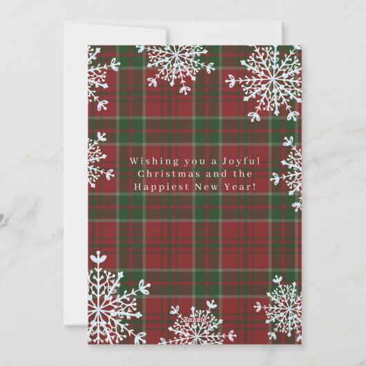 素朴な家族写真 楽しいクリスマスを一緒に プライド シーズンカード (裏面)